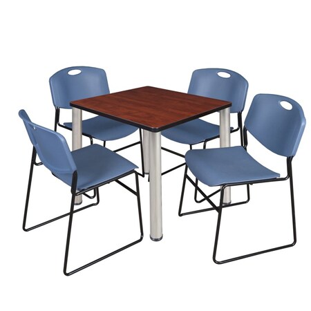 Kee Kee Square Table & Chair Set, Wood, Metal, Polypropylene Top TB3030CHBPCM44BE
